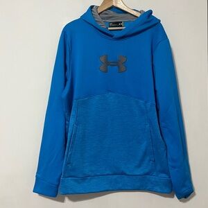 Under Armour Hooded Sweatshirt Mens Sz L Blue